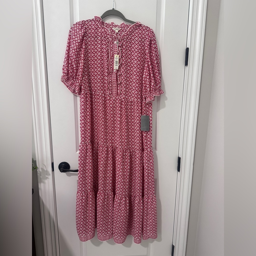 Max Studio London NWT Elegant Red Patterned Women's maxi Dress